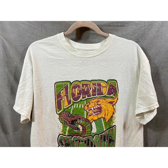 Florida Showdown 2018 Shirt Adult Large White Spell Out Pullover Tee Mens‎ - Picture 2 of 7